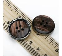 20Pcs 15-25mm Resin Black Brown Pearl Buttons Men Women's Woolen Coats Windbreakers Suit Sewing Decorative Buttons