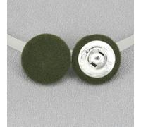 20pcs 15-38mm Sewing Round Velvet Fabric Covered Buttons Kit with Metal Shanks, Colorful Cloth Buttons (Army Green 25mm 20PCS)