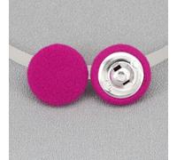 20pcs 15-38mm Sewing Round Velvet Fabric Covered Buttons Kit with Metal Shanks, Colorful Cloth Buttons (Purple 25mm 20PCS)