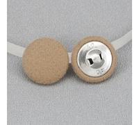 20pcs 15-38mm Sewing Round Velvet Fabric Covered Buttons Kit with Metal Shanks, Colorful Cloth Buttons (Khaki 25mm 20PCS)