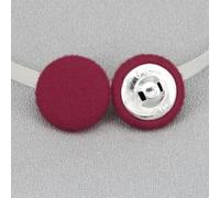 20pcs 15-38mm Sewing Round Velvet Fabric Covered Buttons Kit with Metal Shanks, Colorful Cloth Buttons (Fuchsia 25mm 20PCS)