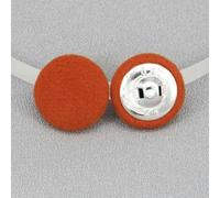 20pcs 15-38mm Sewing Round Velvet Fabric Covered Buttons Kit with Metal Shanks, Colorful Cloth Buttons (Nacarat 25mm 20PCS)