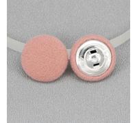 20pcs 15-38mm Sewing Round Velvet Fabric Covered Buttons Kit with Metal Shanks, Colorful Cloth Buttons (Pink 25mm 20PCS)