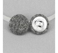 20pcs 15-38mm Sewing Round Velvet Fabric Covered Buttons Kit with Metal Shanks, Colorful Cloth Buttons (Light Gray 25mm 20PCS)