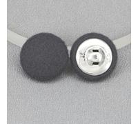 20pcs 15-38mm Sewing Round Velvet Fabric Covered Buttons Kit with Metal Shanks, Colorful Cloth Buttons (Gray 25mm 20PCS)