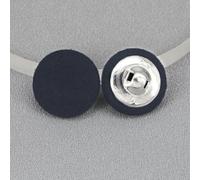 20pcs 15-38mm Sewing Round Velvet Fabric Covered Buttons Kit with Metal Shanks, Colorful Cloth Buttons (Navy 25mm 20PCS)