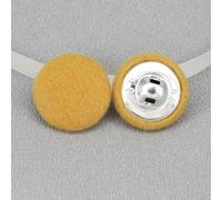 20pcs 15-38mm Sewing Round Velvet Fabric Covered Buttons Kit with Metal Shanks, Colorful Cloth Buttons (Yellow 25mm 20PCS)