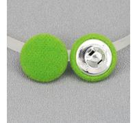 20pcs 15-38mm Sewing Round Velvet Fabric Covered Buttons Kit with Metal Shanks, Colorful Cloth Buttons (Green 25mm 20PCS)