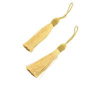 20pcs 15.5cm/6 Inches Silky Floss Bookmark Tassels with 2-Inch Cord Loop and Small Chinese Knot for Jewelry Making, Souvenir, Bookmarks, DIY Craft Accessory (Champange)