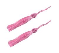 20pcs 15.5cm/6 Inches Silky Floss Bookmark Tassels with 2-Inch Cord Loop and Small Chinese Knot for Jewelry Making, Souvenir, Bookmarks, DIY Craft Accessory (Pink)
