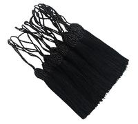 20pcs 15.5cm Silky Handmade Bookmark Tassels for DIY Craft-Black