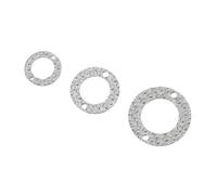 20pcs 15mm 20mm 25mm Stainless Steel Double Hole Texture Circle Ring Gold Charms Pendants Earrings Conectors for Jewelry Making(Steel 20pcs,25mm)