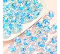 20pcs 15mm Diamond Uv Beads Colour Change Pony Beads Acrylic Round Beads for Jewellery Making Bracelet Necklace Hair Beads Crafting