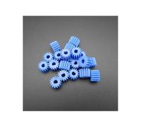 20PCS 15T Blue Plastic Spur Gear - 0.5 Modulus D-Shape Aperture 3mm/4mm for D-Shaft Motors POM Material 8.5mm OD Height 6mm(3MM-D)