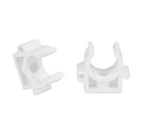 20pcs 16/20/25/32mm U Shaped Pipe Clamp, Plasric Pipe Clamp Combination Pipe Clamp Fixed Clips with Screws (20mm+Screw 20pcs)