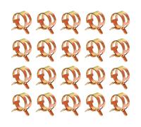 20pcs 16mm Spring Band Hose Pip Clamps,Tube Fastener Clips For Fuel Line Water Clamps