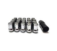 20pcs / 16pcs Black Wheel Nuts Closed End Bulge Acorn Lug Nuts m12x1.25,m12x1.5,height 31mm Wheel Nuts(20x Silver M12x1.5)