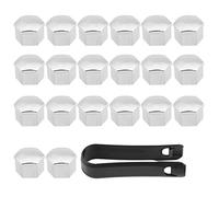 20Pcs 17mm Wheel Hub Covers,Car Tyre Wheel Hub Covers Lug Nut Bolt Screw Cover Protection Silver Universal.-for wheel nut cap 17mm silver 17mm wheel lug nut bolt cover caps radkappen 17 cache b