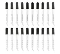 20Pcs 1ML Clear Graduated Pipettes for Liquid Oil Transfer Laboratory Use Glass Droppers
