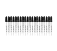 20pcs 1ml Glass Pipette Dropper with Calibrated Scale | Graduated Body, Detachable Rubber Head, Bent Tip, Black Finish for DIY Cosmetics and Watercolor