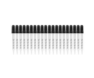 20pcs 1ml Glass Pipette Dropper with Calibrated Scale | Graduated Body, Detachable Rubber Head, Bent Tip, Black Finish for DIY Cosmetics and Watercolor