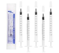20Pcs 1ml Plastic Syringes With Caps No Needle Colostrum Syringe for Refilling and Measuring Liquids, Scientific Labs, Plant Watering, Pet Feeding ,Glue Applicator