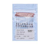 20PCS 1N4742A 1N4742 Silicon Planar Power Zener Diode 1W 12V DO-41 (DO-204AL) Axial Diodes 1 Watt 12 Volt