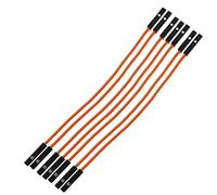 20Pcs 1P 2.54mm Jumper wire line 10/20/30cm Female Male 24AWG Wire test line electronic line (F-F-30CM-Orange)