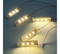 20pcs 1x4 DIY LED Light Kit, Compatible with Lego 3710 Bricks City DIY Module, Building Blocks Accessories (Warm white)