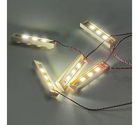 20pcs 1x4 DIY LED Light Kit, Compatible with Lego 3710 Bricks City DIY Module, Building Blocks Accessories (White)