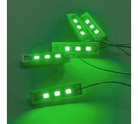 20pcs 1x4 DIY LED Light Kit, Compatible with Lego 3710 Bricks City DIY Module, Building Blocks Accessories (Green)
