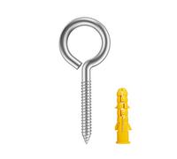 20pcs 2” 304 Stainless Screw Eyes Small Eyelet Screws Lag Eyebolt Steel Heavy Duty Hook Duty Lag Thread Eyebolt (20 pcs 2")