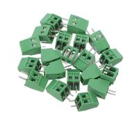 20pcs 2.54mm 2-pin Pcb Screw Terminal Block Connector, Modular Mount | Plastic Housing, Single Screw Mechanism, Quick Wire Fixation and Release, for Power Supplies and Industrial Automation