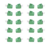 20pcs 2.54mm Pcb Screw Terminal Block Wire-to-board Connector | Plastic Modular Panel Mount, Single Screw Mechanism, Iec 60947-7-1, for Plc Control Wiring
