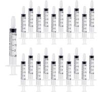 20pcs 2.5ml Plastic Syringes, Small Liquid Measuring Syringe, Individually Sealed, No Needle, Reusable, Sterile Colostrum for Essential Oil & Pet Feeding
