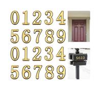 20pcs 2 Inch Mailbox Numbers for Outside, 0-9 Gold Mailbox Numbers Self Adhesive Door Address Numbers Stickers for Mailbox Apartment House Room Office Trash Bins