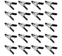 20pcs 2" inch Metal Spring Clamps Spring Clips Clamps Spring Clamps Heavy Duty for Household Clips Sealing Snack Bags Camping Woodworking Clips (Black)