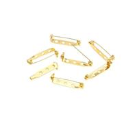 20pcs 20/25/32/38/mm Safety Pin Brass Rotating Lock Brooch Badge with Hole Pins Base Metal(26 * 5mm)