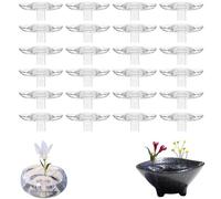 20PCS 2025 Creative Floating Floral Arrangement Holder, Floating Flower Display Stand, Clear Acrylic Flower Bowl Stem Holder, Modern Floral Art Support for Vases, Bouquets, DIY Home Decor (L)