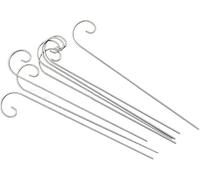 20Pcs 20cm Silver Plant Label Hooks Garden Markers Stake Holder Plant Label Hanger Garden Plant Sign Stake Rustproof Deformed Plant Sign Hooks Hanging Rods for Flower Planter