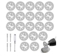 20PCS 22 mm for Dremel Cutting Discs Dremel Metal cutting discs Glass Cutting Disc with Diamond Cutting Wheel with 4Pcs 3 mm Mandrel and 1Pcs Crystal Screwdriver(Total 25pcs)