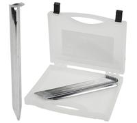 20Pcs 23cm Heavy Duty Metal Tent Pegs with Carry Case for Camping and Awnings