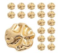 20PCS 23mm Fashion Gold Metal Buttons,Wrinkle Irreguler Wave Shank Vintage Buttons,for Women's Coat, Shirt, Suit & Jacket