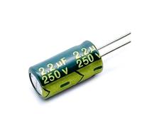 20PCS 250V2.2uf 6x12mm Aluminum Electrolytic Capacitors 2.2uf250v 250v2.2mf 2.2mf250v 250v2.2MFD 250wv 250vdc 20%