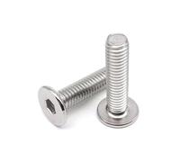 20PCS/25PCS M3 M4 M5 304 A2-70 Stainless Steel Hex Hexagon Socket Thin Flat Wafer Allen Head Bolt Screw(30mm,M4 20pcs)