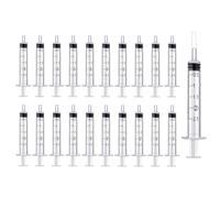 20Pcs 2ml Plastic Syringes With Caps No Needle Syringe Individual Wrap Colostrum Syringe for Refilling Science Labs Colostrum Collector Glue Applicator Feeding Pets Measuring Liquids Plant Watering