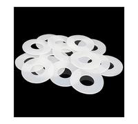 20pcs 2mm Thick Silicone Rubber Flat Gaskets - White Silicon O Rings Seal Washers for Home Improvement, Refrigerator(24x5x2mm)