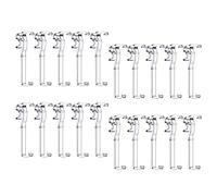 20Pcs 3.25 Inch Hidden Valance Clips Window Blind Clear Plastic Retainer Clamp
