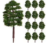 20pcs 3.5 Inch Model Trees, Green Plastic Miniature Landscape Scenery Trees for Model Railway, Architectural Model, Diy Crafts
