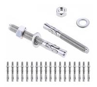 20pcs 3/8" X 3" Wedge Anchors, Concrete Anchors + Nut + Gasket Set，Zinc Plated Heavy Duty Wall Anchors Fastener for Cement and Concrete Structural Anchorage
